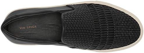Via Spiga Women's SARA Sneaker, Black, 9.5 M US | Image 4