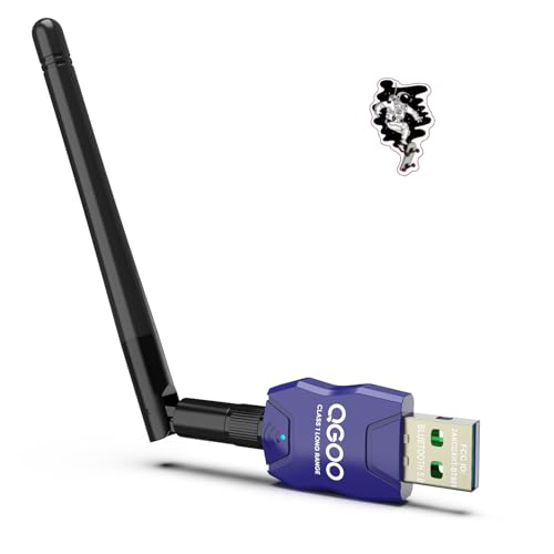 Class 1 Long Range Bluetooth Adapter for PC, QGOO USB Bluetooth Adapter for PC 5.3+EDR, Bluetooth Dongle Bluetooth Receiver Support Windows10/8.1/8/7?blue-098?