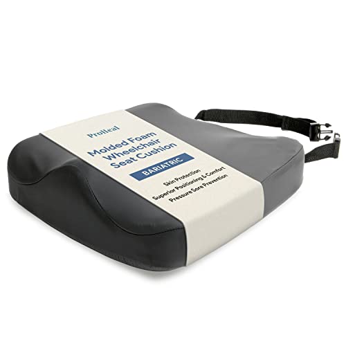 proheal molded foam bariatric seat cushion 24" x 18" x 3" - pressure sensitive high density foam for thigh alignment and postural symmetry - superior comfort - pain and pressure relief