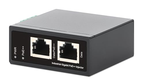 Inyector Industrial Gigabit PoE++ Intellinet, 95 W, IP50, Montaje en Carril DIN | IEEE 802.3bt/at/af, carcasa metálica, operación de -40 a 75 °C, 1 puerto RJ45 para cámaras y VoIP | 509602 miniatura 7