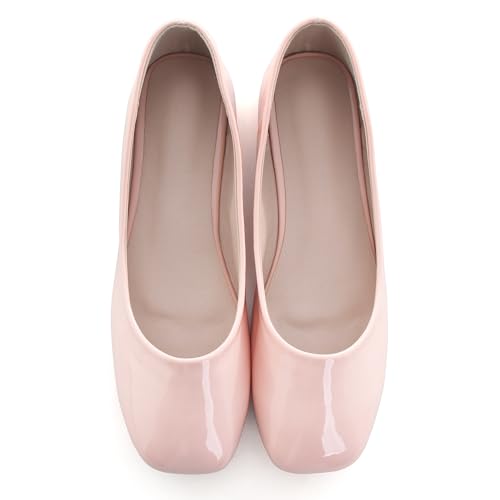 Image of Dear Time Women's Casual Foldable Ballet Flats Square Toe Ballerina Flats Shoes Comfortable