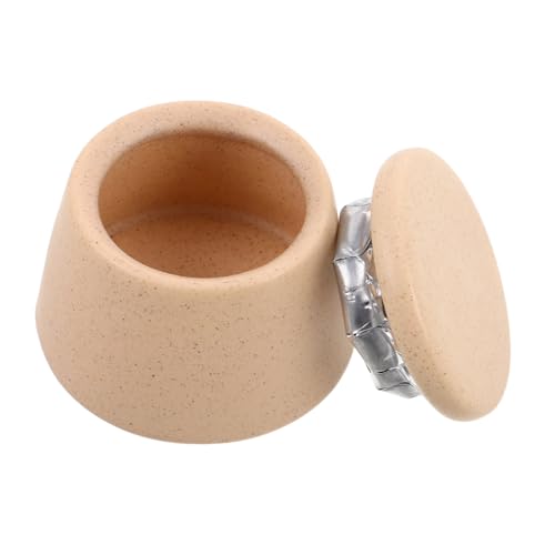 Vaso limpiador de pinceles de cerámica para uñas miniatura 1
