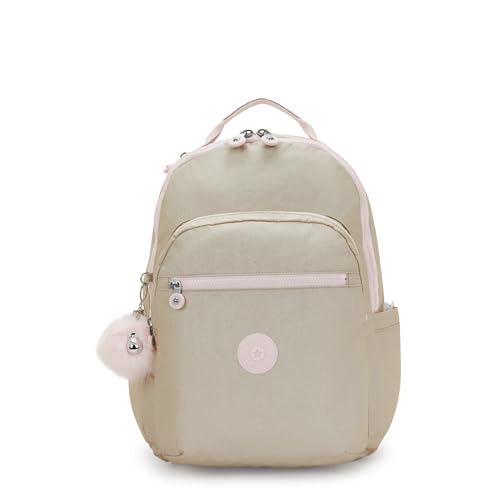 Mochila para laptop Kipling Seoul grande metálica de 15 polegadas