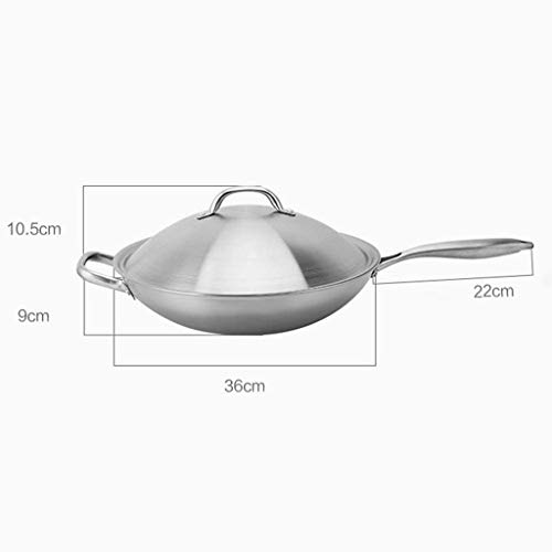 Wok de acero inoxidable 36 cm con tapa miniatura 4