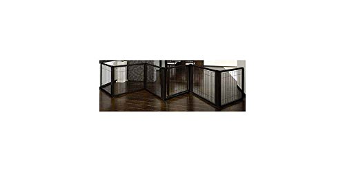Richell Convertible Elite 6 Panel Pet Gate Black