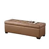 Panca da letto con contenitore Le cerniere del pouf del soggiorno con funzione di stoccaggio possono resistere alla pressione quando si apre il coperchio