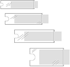 Klebeshop24 Self-Adhesive Labelling Window | Format + Quantity Selectable | Transparent | Narrow Side Open | Self-Adhesive Bags / 35 mm x 75 mm / Pack of 24