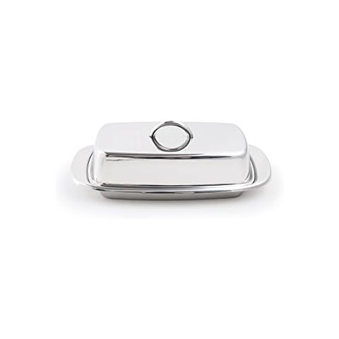 Fox Run Stainless Steel Double Covered Butter Dish Cover