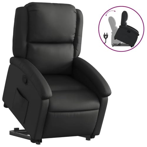 Sillón Plegable de Cuero Negro miniatura 4