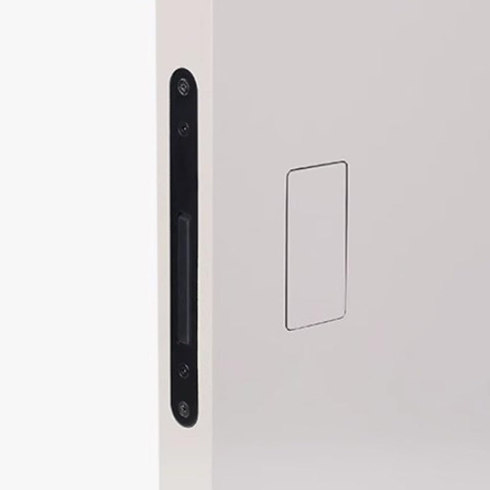 Invisible para cerradura de puerta silenciosa para puertas interiores de 40-48 mm, mecanismo de bloqueo oculto de aleación de zinc, color blanco y plateado