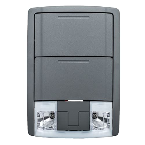 Ford 2011-2016 F250 F350 Super Duty Non-Sunroof and Stationary Rear Window, Steel Grey Overhead Roof Console w/ Lights BC3Z-26519A70-BB