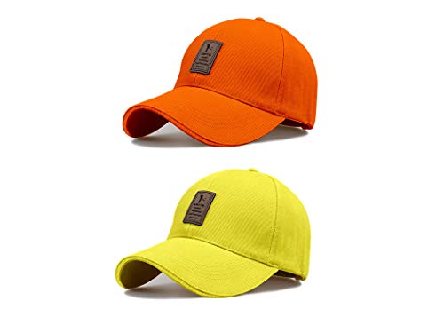 Image of solid plain unisex cotton caps free size adjustable casual look stylish cap