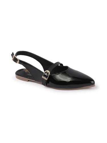 Image of SilverArrow Women's Sleekmuse Fashion Sandals|Mule Flats with Buckle Closure |Casual Wear