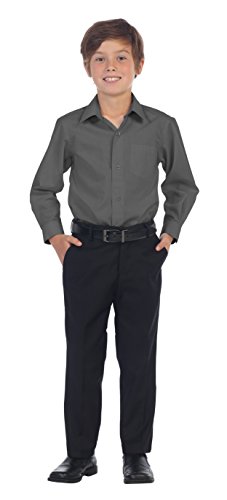 Image of Gioberti Boys Long Sleeve Solid Dress Shirt