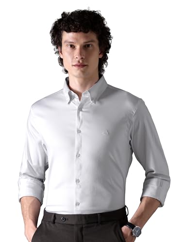 Image of BEYOUNG Regular Fit Formal Satin Shirt for Men | Full Sleeves | Men's Stylish Satin Silk Shirt | Formal Shirt | Buttondown Collar | Satin Solid Shirt for Men