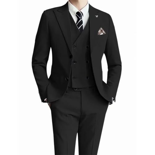 Men's Regular Slim Fit 3-Piece Blazer Vest and Pants Prom Tuxedos Blazer Vest Pants Suits2