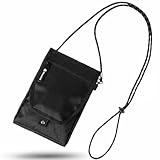 Shoebill スマホポーチ ショルダー アウトドア 財布 防水 ワンタッチ(ブラック)