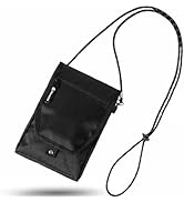 Shoebill スマホポーチ ショルダー アウトドア 財布 防水 ワンタッチ(ブラック)