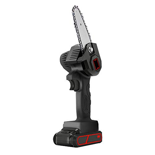 SEAAN Mini Sierra de podar elctrica, cortadora de Ramas Recargable inalmbrica de 21 V, cortadora de arbustos de rboles frutales de jardn porttil Profesional (Negro)