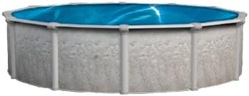 24' Round 52" High Above Ground Heritage STL Swimming Pool with Mystri Gold Unibead 25 Gauge Liner, Hayward Sand Filter System, Confer Safety Ladder and Thru Wall Skimmer
