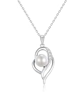 Gifts for Women,Genuine Tahitian Black Pearl Necklace 925 Sterling Silver Pendant,Jewelry Gifts f...