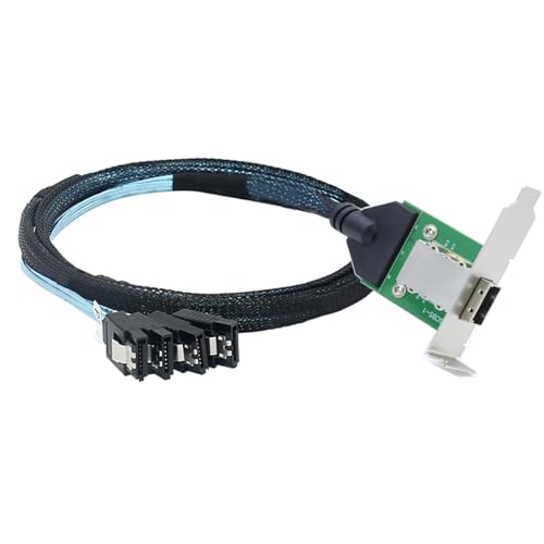 Cable Mini SAS HD SFF-8088 a 4 SATA hembra de 26 pines para servidor de alta velocidad de 0.5m