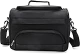 UISKOOPW Small Hairdressing Tool Bag Hairdresser Bag with Shoulder Strap, Hair Stylist Bag for Tools Hair Makeup Salon Organizer Bag with YKK Zipper (Black)