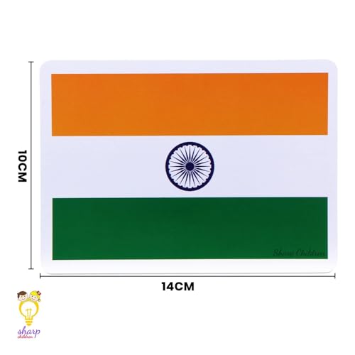 Sharp Children Big Size Language_Skills Flags Flash Cards for Kids, Wipe and Clean, Laminated Activity Flash Cards