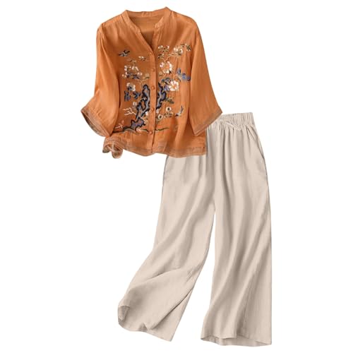 Tenue de vacances femme ensemble pantalon fluide look bohème chic d'été