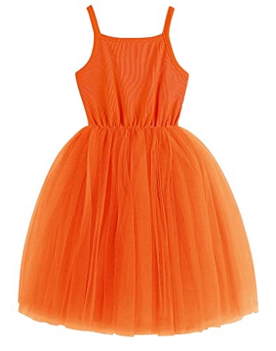 Image of GSVIBK Baby Girls Tutu Dress Sleeveless Toddler Cotton Tulle Skirt Princess Party Prom Dresses