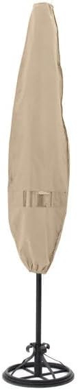 Covermates Classic Outdoor Patio Umbrella Cover, 8-13 DIA Standard Umbrellas, Round/Octagon, Vinyl, UV & All-Weather, Water-Resistant, Wand & Pouch, Market Umbrella 8-10 Foot Diameter, Classic Tan