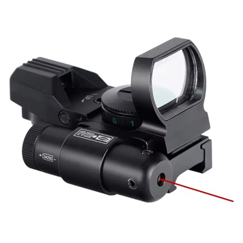 Reflex Red and Green Dot Sight with Laser, 22mm Rail, 4 Reticles