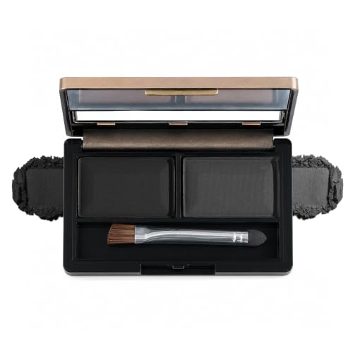Image of FASHION COLOUR Dual Eyebrow Powder Kit With Spoolie | Powder With Brush | Long-Lasting | Natural Looking Brows | Rich Color Payoff | Shaped & Defined Brows | Brown | 8gm