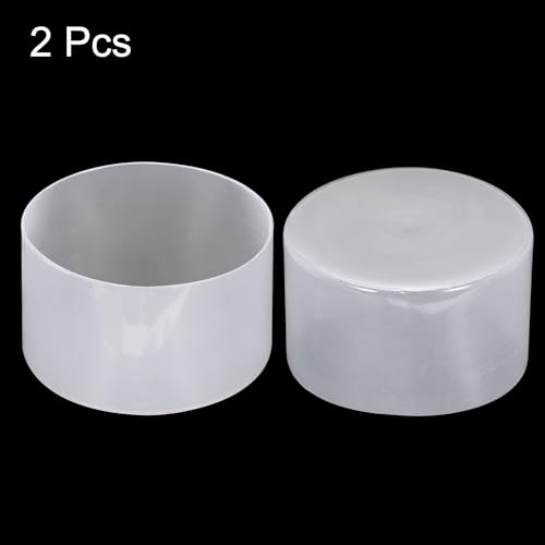 Image of uxcell 2pcs Rubber End Caps 90mm ID Vinyl Round Tube Bolt Cap Cover Screw Thread Protectors Clear, 50mm Height