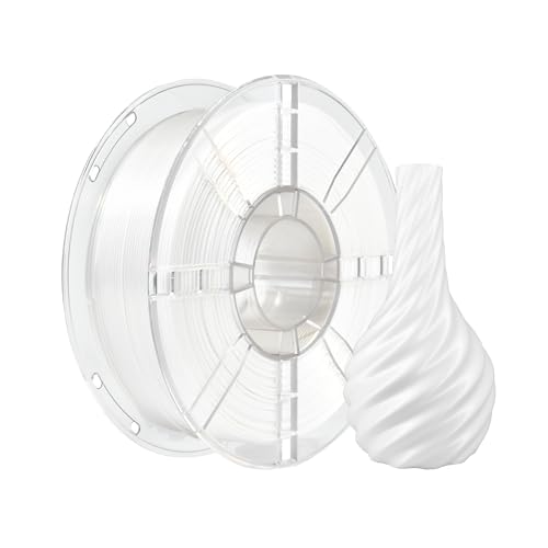 Image of iBOSS PLA Plus (PLA+) 3D Printer Filament 1.75mm,1kg Spool (2.2lbs) Silk Shiny Filament 3D Printing Filament,Dimensional Accuracy + /- 0.02mm,PLA Pro 3D Filament,Fit Most FDM Printer(Slik White)