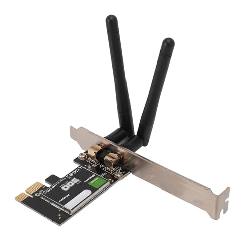 Huairdum Adaptador WiFi PCI Inalámbrico, Tarjeta de Red PCI Ex1 802.11N de 300 Mbps, Adaptador WiFi para PC de Escritorio con Banda Dual de 2,4 GHz, Compatible con 7 8 10 11