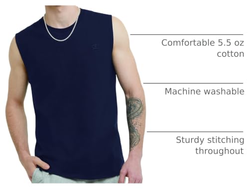 Image of Champion Men's Muscle Tank, Classic Graphic Muscle Tee, Sleeveless T-shirt for Men (Reg. Or Big & Tall)