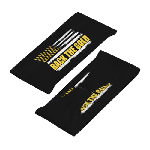 Back The Gold Flag Childhood Cancer Awareness Adjustable Sports Headband Moisture-Wicking Sweatband for Running & Workout4