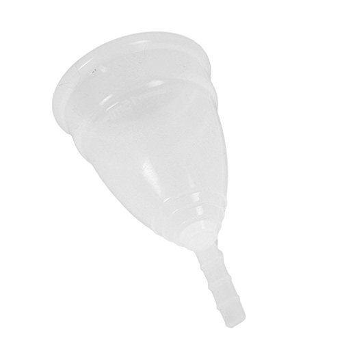 Hengsong Reusable Feminine Protection Cup Menstrual Cup 12 Hours S/L (L-8.4x4.5x0.4cm, White)