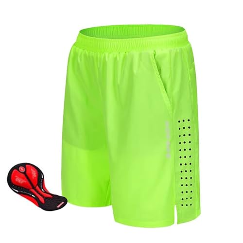Pantalones Cortos de Ciclismo para Hombre, Verde, Talla Large miniatura 1