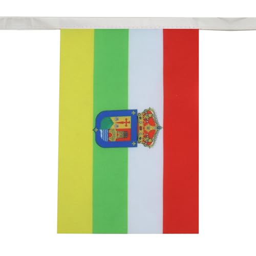 Image of AZ FLAG La Rioja 6 meters BUNTING Flag 20 flags 9'' x 6'' - Spanish region of La Rioja STRING flags 15 x 21 cm