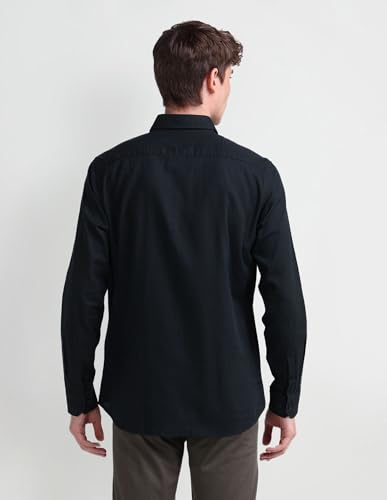 Image of Arrow Sport Men Slim fit Cotton Solid Long Sleeves Semi-Cutaway Collar Shirt