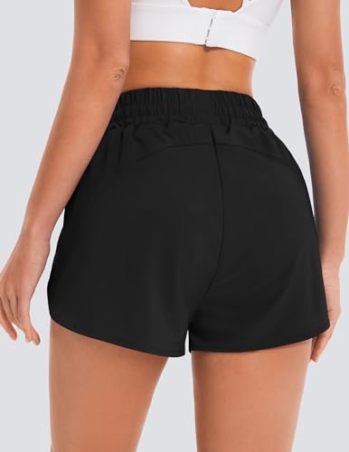 Women's Running Shorts High Waisted Quick Dry Athletic Shorts Sports Workout Gym Track Drawstring Shorts with Pockets2