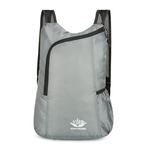 Mochila dobrável esportiva de ciclismo leve, cinza, Cinza, Large, Grande capacidade