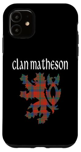 Image of iPhone 11 Clan Matheson Tartan Scottish Family Name Scotland Pride Case