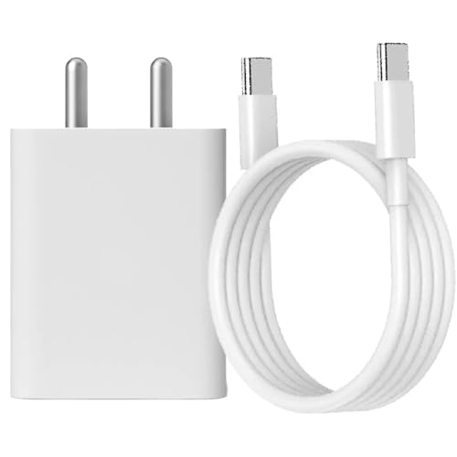 Image of Original 30W Type C to C Charger & Cable Compatible with Google Pixel Fold /7 /7A /7 Pro /Pixel 6 /Pixel 6A /Pixel 6 Pro (Adapter and Cable) with Warranty (2024W0665)