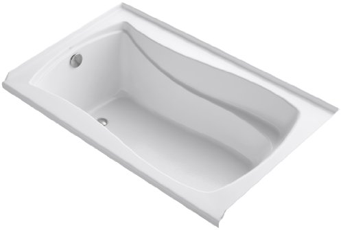 KOHLER K-1242-L-0 Mariposa 5-Foot Bath with Integral Tile Flange, Left-Hand Drain, White KOHLER K-1242-L-0 Mariposa 5-Foot Bath with Integral Tile Flange, Left-Hand Drain, White
