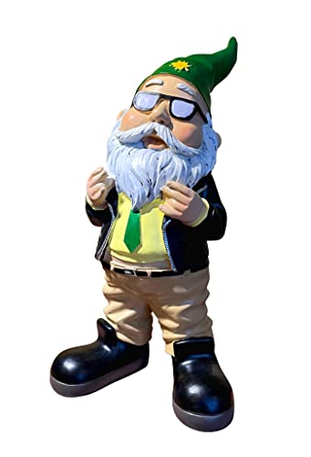 SEWAS Nain de jardin en uniforme rétro, peinte à la main et résistante aux intempéries, en résine de qualité supérieure, figurine décorative de jardin