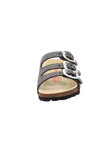 Superfit Mädchen FUSSBETTPANTOFFEL Hausschuhe, SCHWARZ 0010 – Ansicht 2