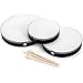 Foraineam 3 Pieces Hand Drum with Drum Sticks 12 Inch 10 Inch 8 Inch Musical Percussion Wood Frame Drum Music Rhythm Instruments for Home Party Supplies